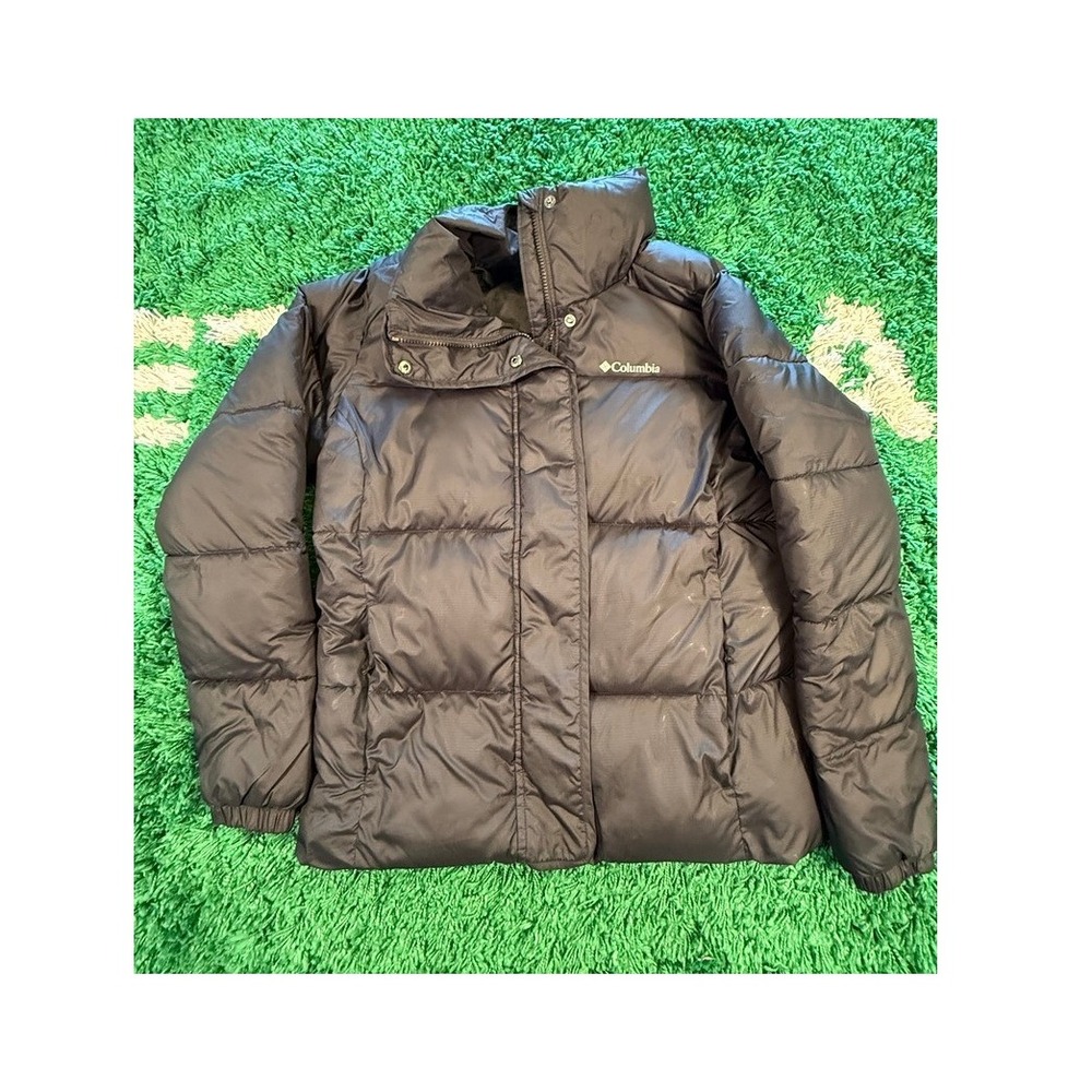 Columbia Puffer Jacket Womens M Black Excellent Ripstop Insulated XL8621